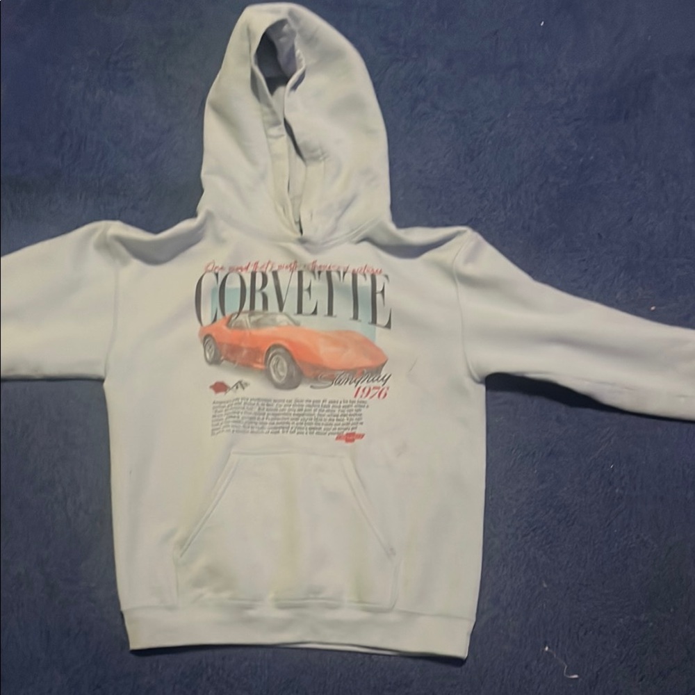 Blue Graphic Hoodie Sweatshirt